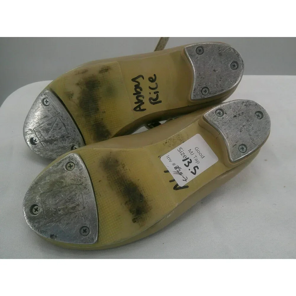 Pre-Owned Dance Tap Shoes Revolution Kids 13.5M Mary Jane Leather Buckle Student